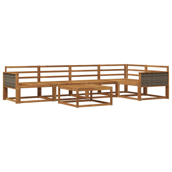 Set de canapele de exterior 6 pcs natural Lemn Solid de Acacia WALTI