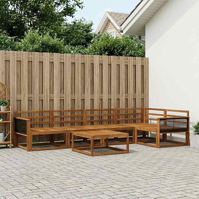 Set de canapele de exterior 6 pcs natural Lemn Solid de Acacia WALTI