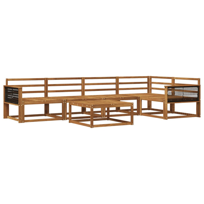 Set de canapele de exterior 6 pcs natural Lemn Solid de Acacia WALTI