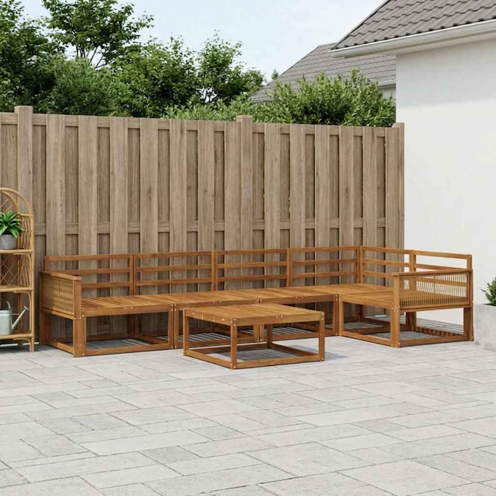 Set de canapele de exterior 6 pcs natural Lemn Solid de Acacia WALTI