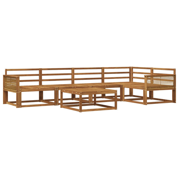 Set de canapele de exterior 6 pcs natural Lemn Solid de Acacia WALTI