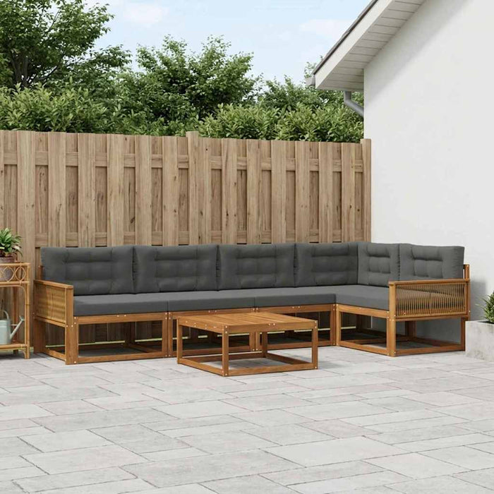 Set de canapele de exterior cu pernă 6 pcs Natural și Antracit WALTI