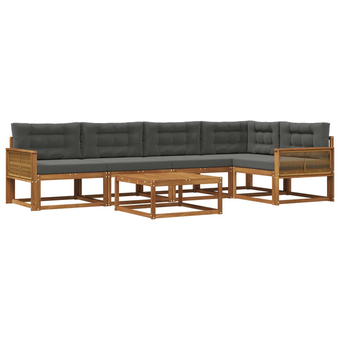 Set de canapele de exterior cu pernă 6 pcs Natural și Antracit WALTI