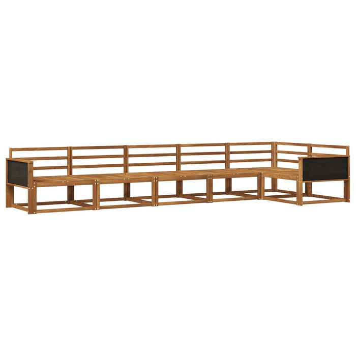 Set de canapele de exterior 6 pcs natural Lemn Solid de Acacia WALTI