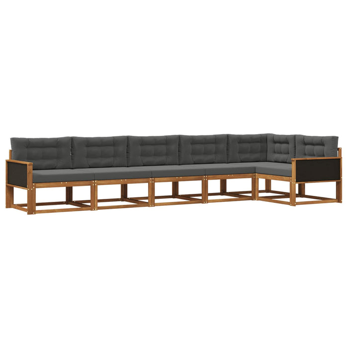 Set de canapele de exterior cu pernă 6 pcs Natural și Antracit WALTI