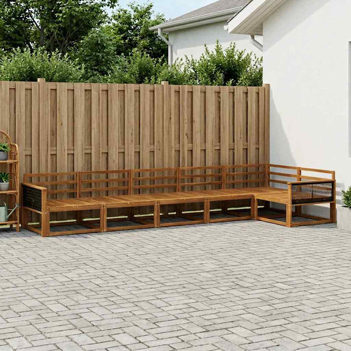 Set de canapele de exterior 6 pcs natural Lemn Solid de Acacia WALTI