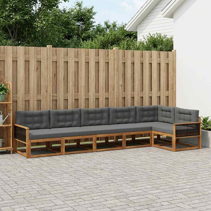 Set de canapele de exterior 6 pcs Natural și Antracit WALTI