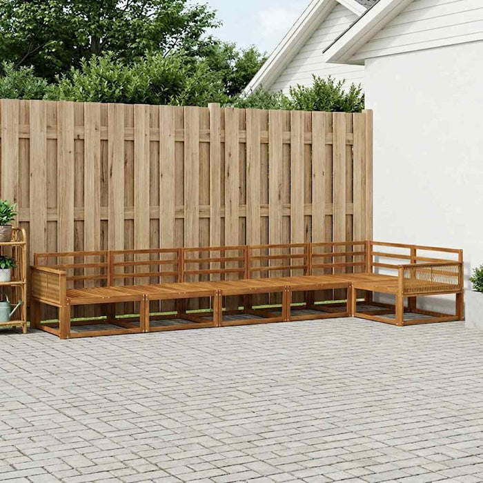 Set de canapele de exterior 6 pcs natural Lemn Solid de Acacia WALTI