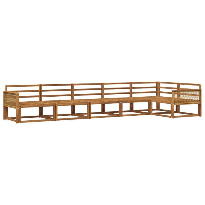 Set de canapele de exterior 6 pcs natural Lemn Solid de Acacia WALTI