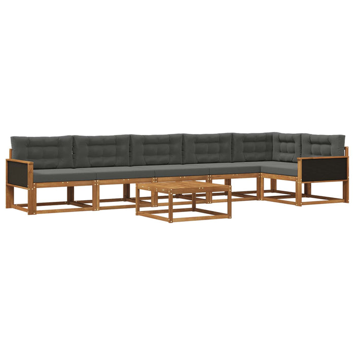 Set de canapele de exterior cu pernă 7 pcs Natural și Antracit WALTI