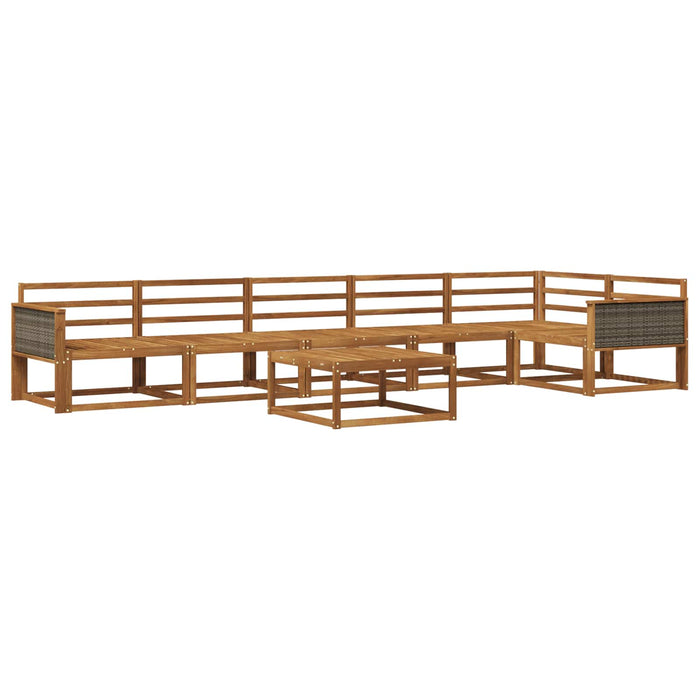 Set de canapele de exterior 7 pcs natural Lemn Solid de Acacia WALTI