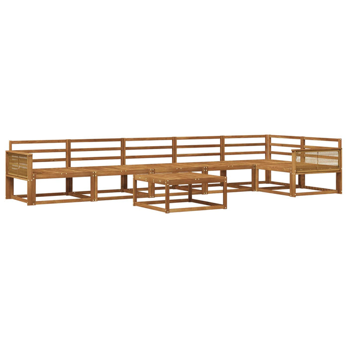 Set de canapele de exterior 7 pcs natural Lemn Solid de Acacia WALTI