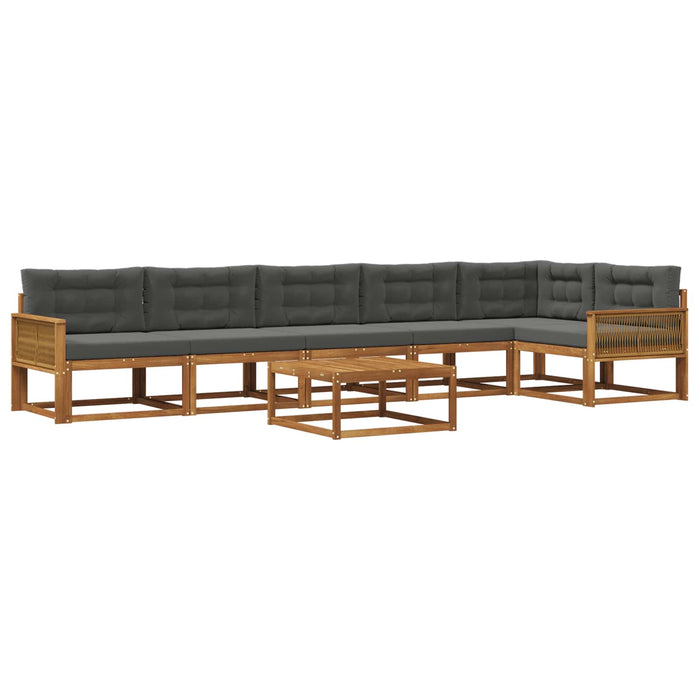 Set de canapele de exterior cu pernă 7 pcs Natural și Antracit WALTI