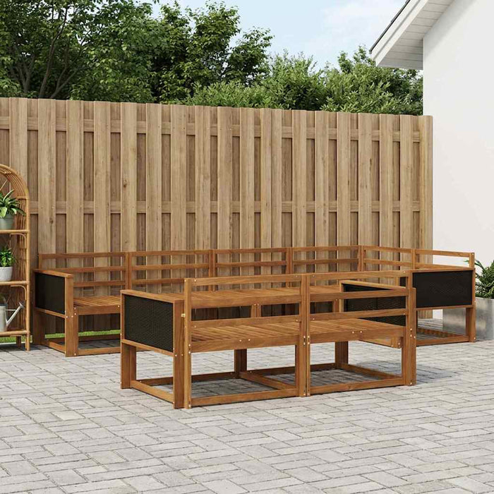 Set de canapele de exterior 7 pcs natural Lemn Solid de Acacia WALTI