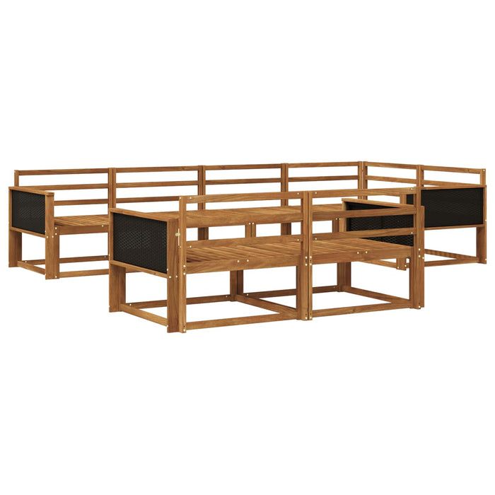 Set de canapele de exterior 7 pcs natural Lemn Solid de Acacia WALTI