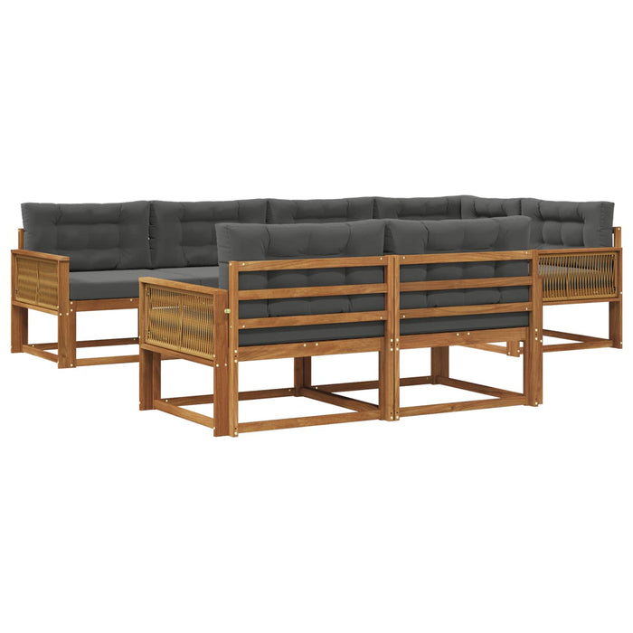 Set de canapele de exterior cu pernă 7 pcs Natural și Antracit WALTI