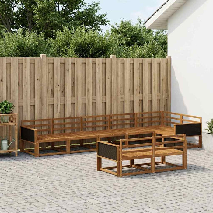 Set de canapele de exterior 8 pcs natural Lemn Solid de Acacia WALTI
