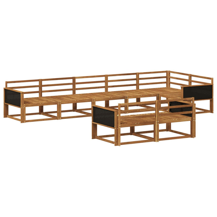 Set de canapele de exterior 8 pcs natural Lemn Solid de Acacia WALTI