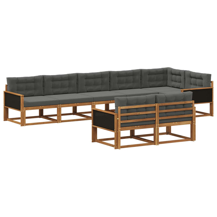 Set de canapele de exterior 8 pcs Natural și Antracit WALTI