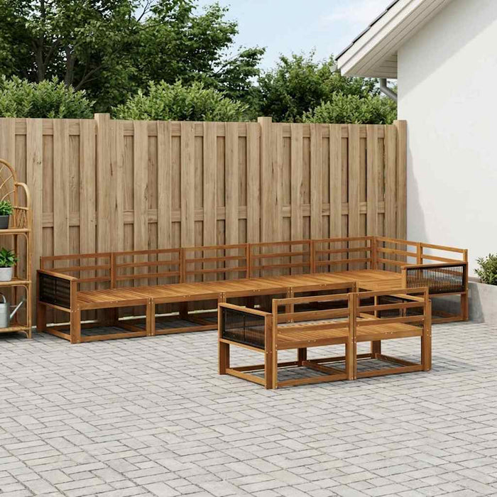Set de canapele de exterior 8 pcs natural Lemn Solid de Acacia WALTI