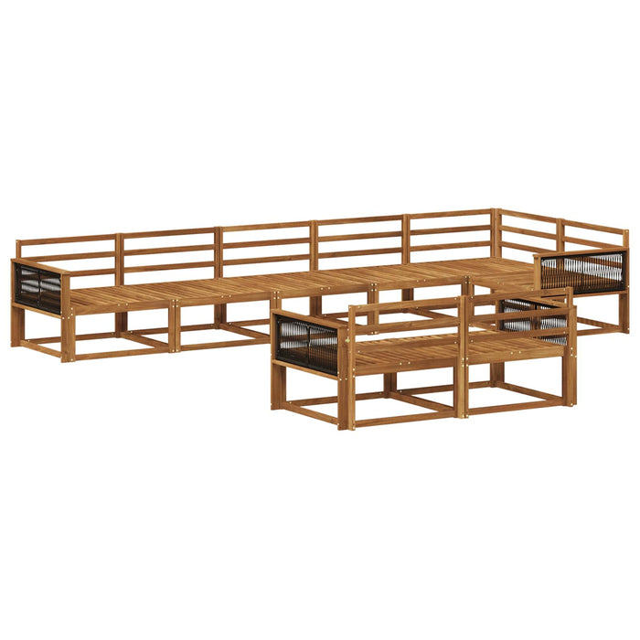 Set de canapele de exterior 8 pcs natural Lemn Solid de Acacia WALTI