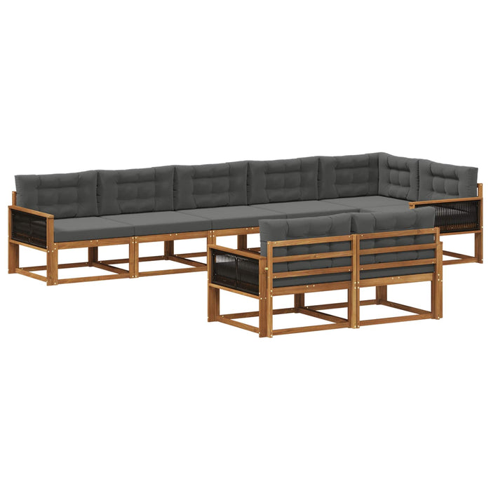 Set de canapele de exterior 8 pcs Natural și Antracit WALTI