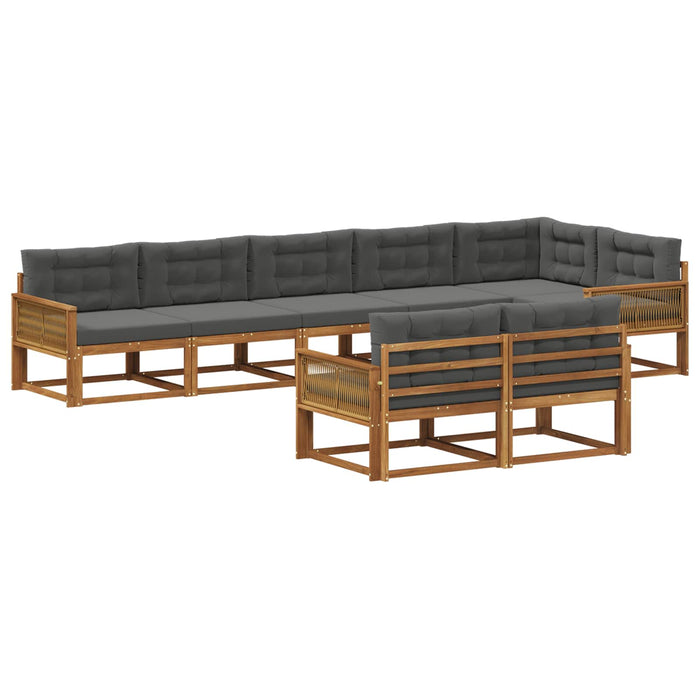 Set de canapele de exterior 8 pcs Natural și Antracit WALTI