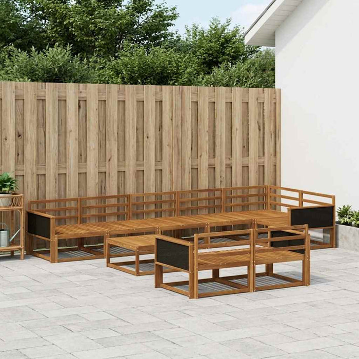 Set de canapele de exterior 9 pcs natural Lemn Solid de Acacia WALTI