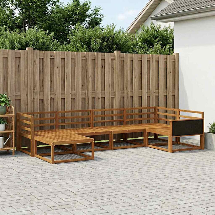 Set de canapele de exterior 6 pcs natural Lemn Solid de Acacia WALTI