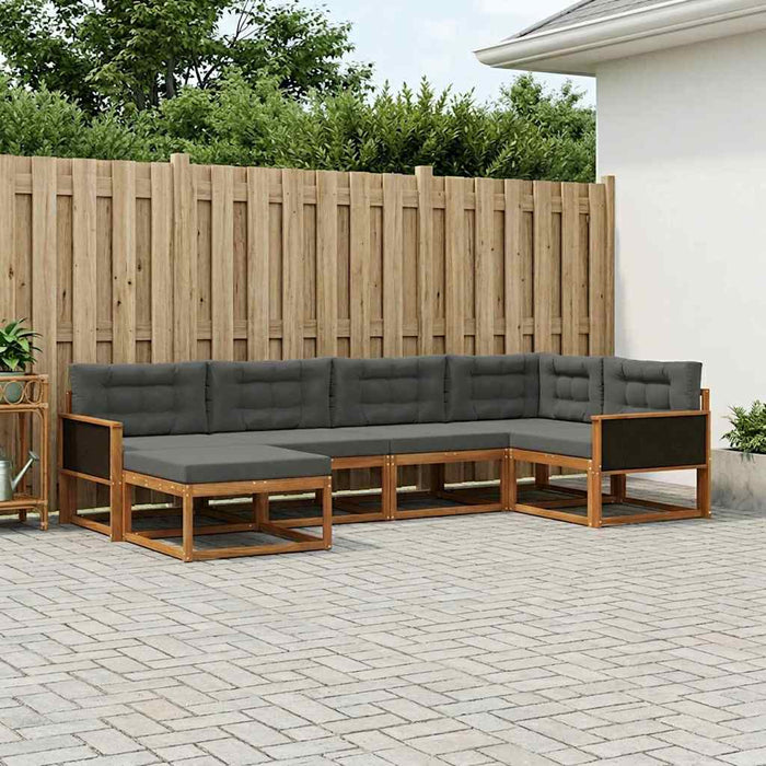 Set de canapele de exterior cu pernă 6 pcs Natural și Antracit WALTI