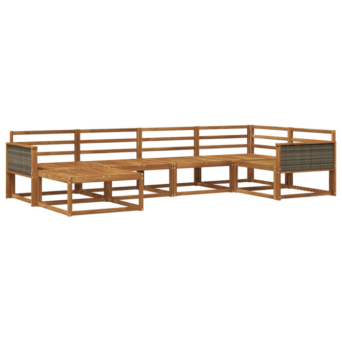 Set de canapele de exterior 6 pcs natural Lemn Solid de Acacia WALTI