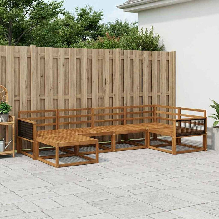Set de canapele de exterior 6 pcs natural Lemn Solid de Acacia WALTI
