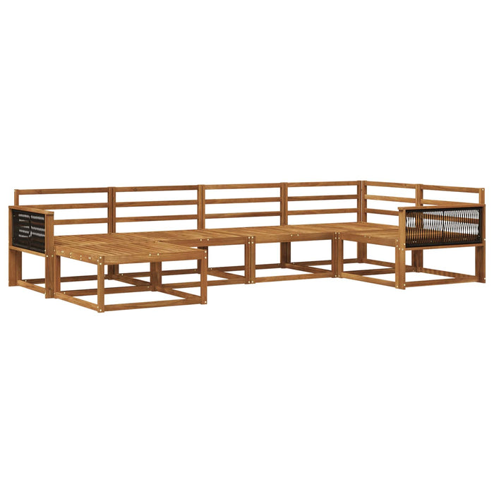 Set de canapele de exterior 6 pcs natural Lemn Solid de Acacia WALTI