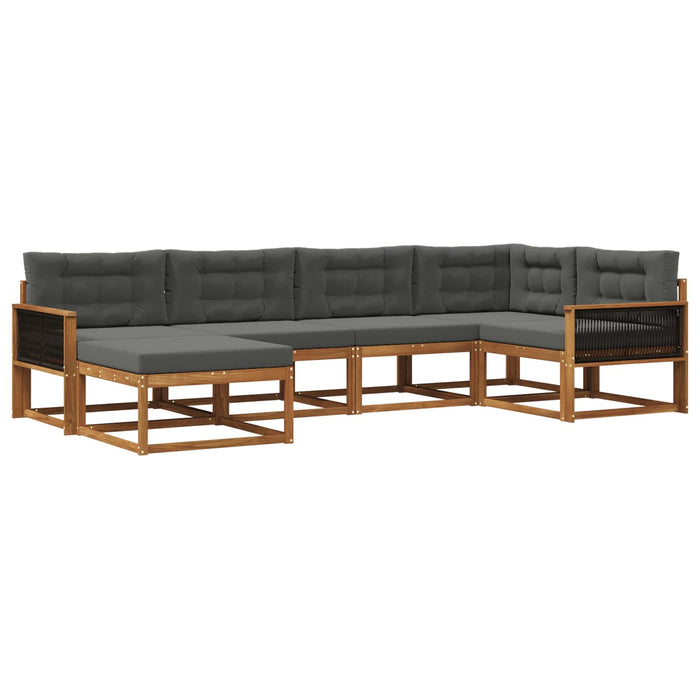 Set de canapele de exterior cu pernă 6 pcs Natural și Antracit WALTI