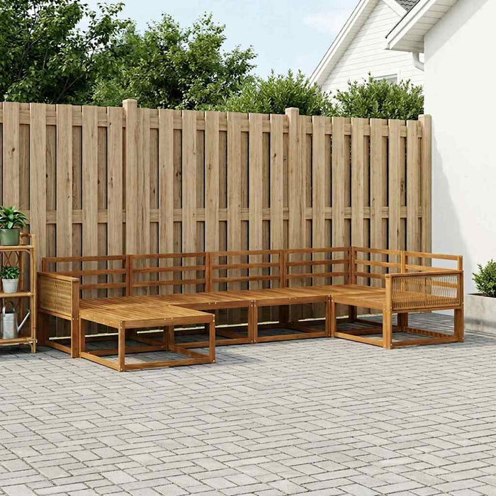 Set de canapele de exterior 6 pcs natural Lemn Solid de Acacia WALTI