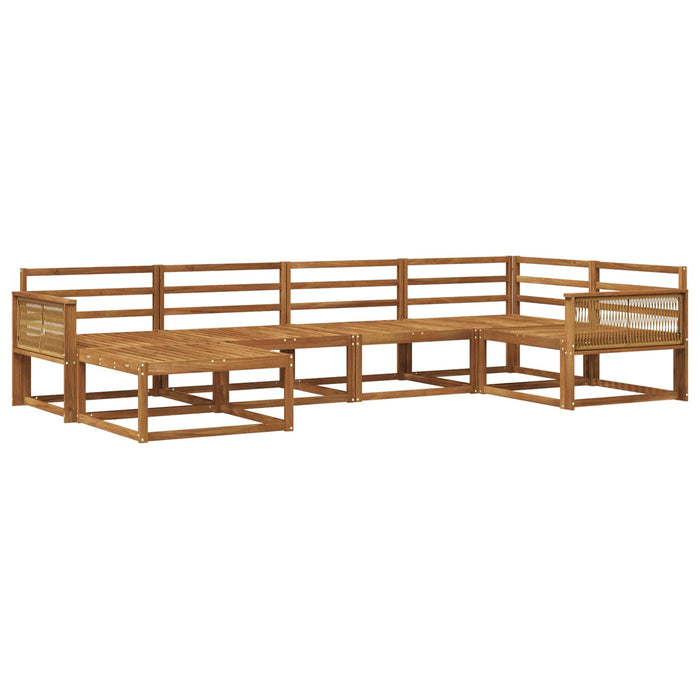 Set de canapele de exterior 6 pcs natural Lemn Solid de Acacia WALTI