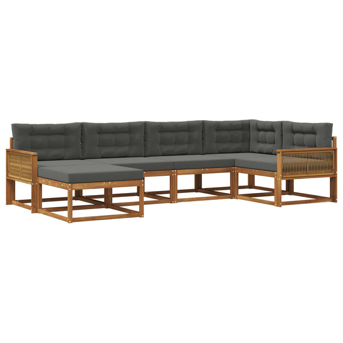 Set de canapele de exterior cu pernă 6 pcs Natural și Antracit WALTI