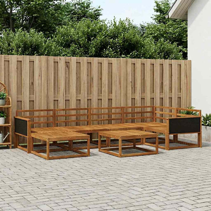 Set de canapele de exterior 7 pcs natural Lemn Solid de Acacia WALTI