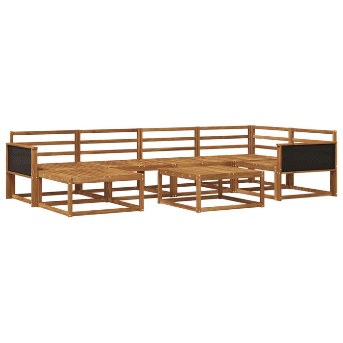 Set de canapele de exterior 7 pcs natural Lemn Solid de Acacia WALTI