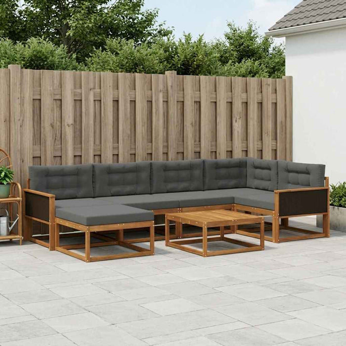Set de canapele de exterior cu pernă 7 pcs Natural și Antracit WALTI