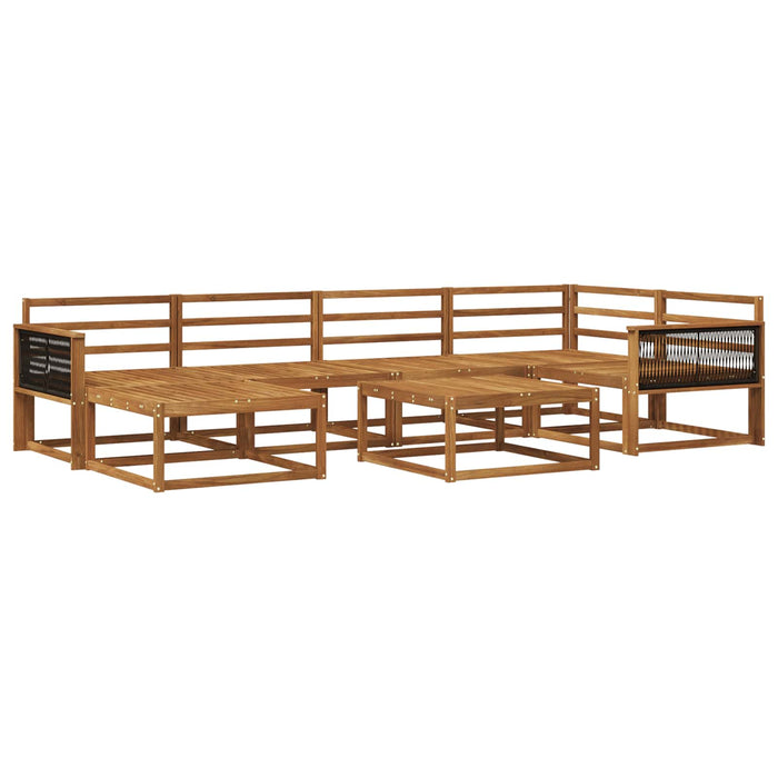 Set de canapele de exterior 7 pcs natural Lemn Solid de Acacia WALTI