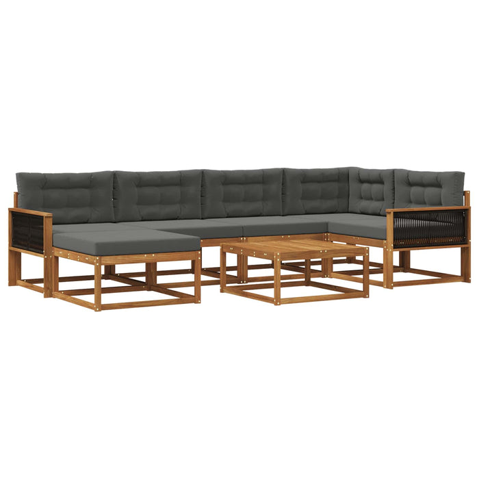 Set de canapele de exterior cu pernă 7 pcs Natural și Antracit WALTI
