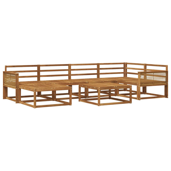 Set de canapele de exterior 7 pcs natural Lemn Solid de Acacia WALTI