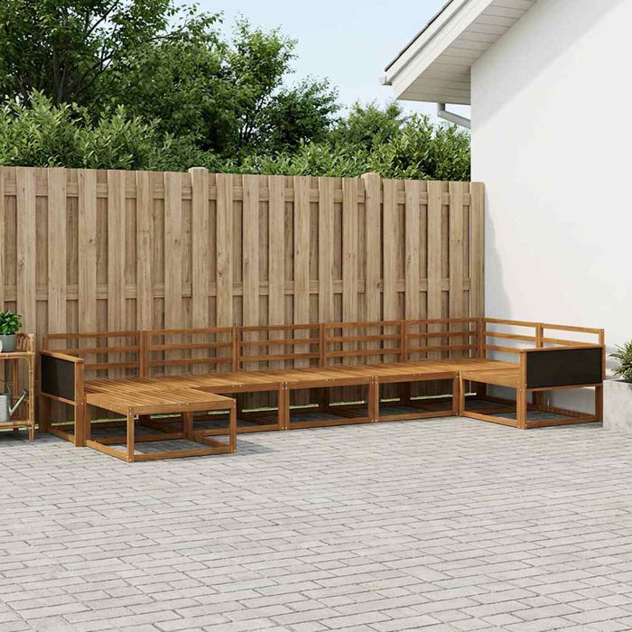 Set de canapele de exterior 7 pcs natural Lemn Solid de Acacia WALTI