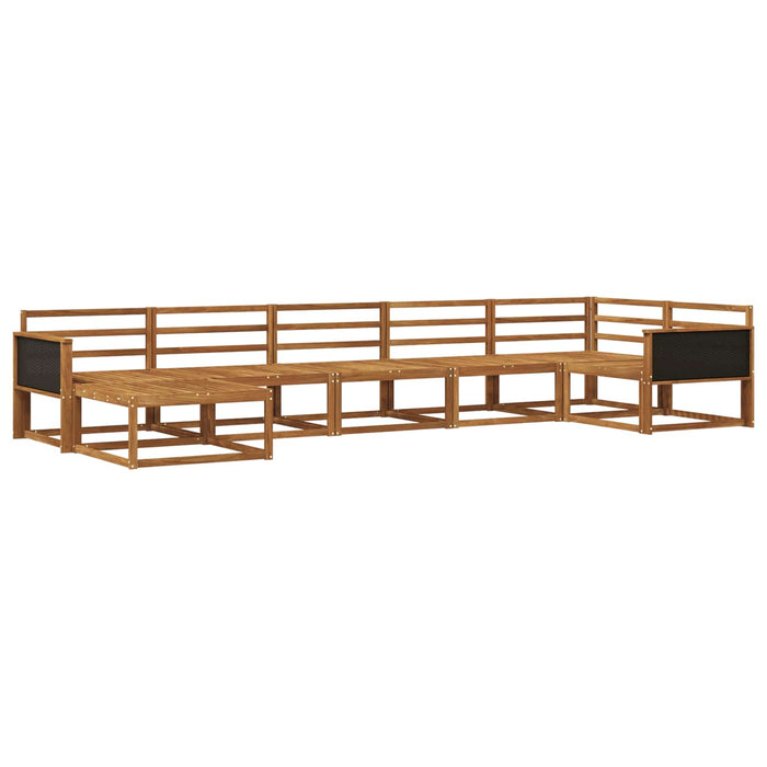 Set de canapele de exterior 7 pcs natural Lemn Solid de Acacia WALTI