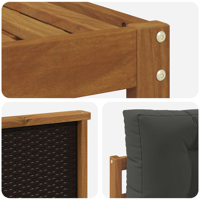 Set de canapele de exterior cu pernă 7 pcs Natural și Antracit WALTI