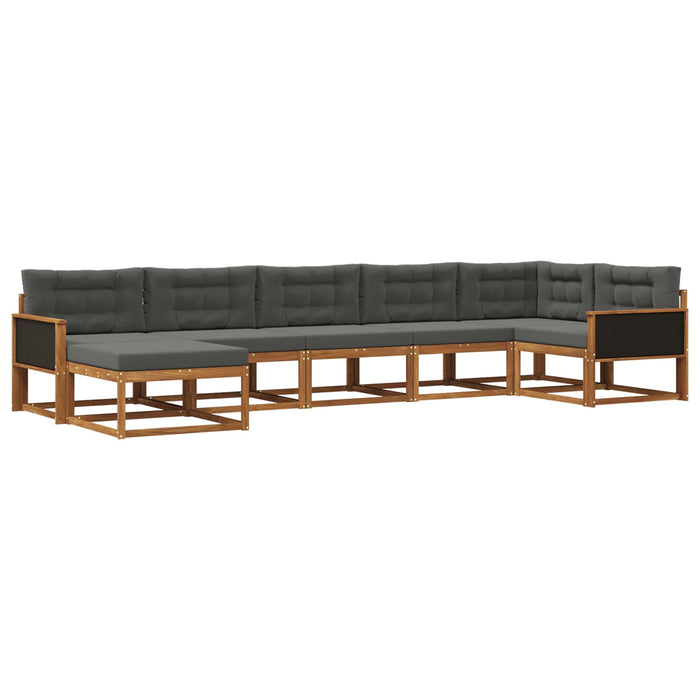 Set de canapele de exterior cu pernă 7 pcs Natural și Antracit WALTI