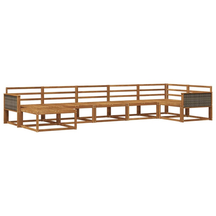 Set de canapele de exterior 7 pcs natural Lemn Solid de Acacia WALTI