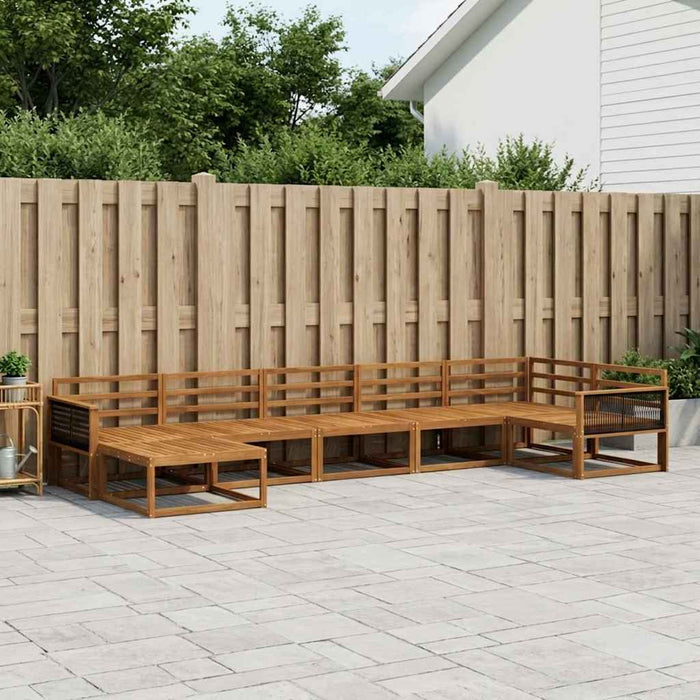 Set de canapele de exterior 7 pcs natural Lemn Solid de Acacia WALTI