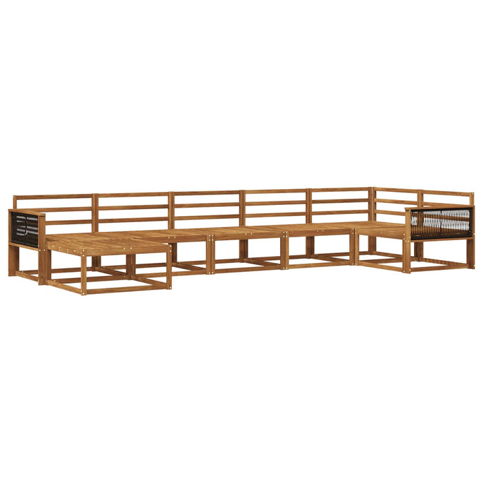 Set de canapele de exterior 7 pcs natural Lemn Solid de Acacia WALTI